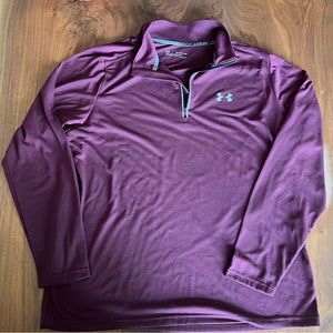 Men’s Under Armour 2XL burgundy quarter zip shirt
